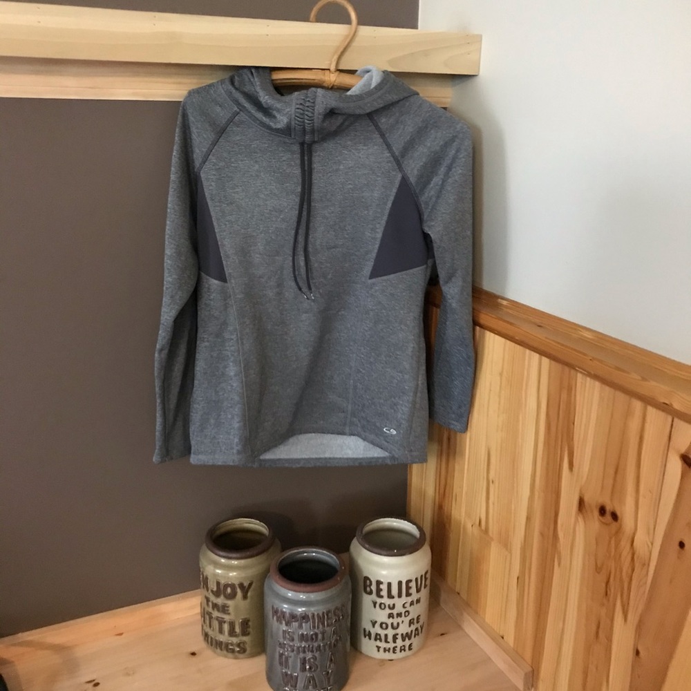 Champion Dark Light Grey Hoodie, EUC, S